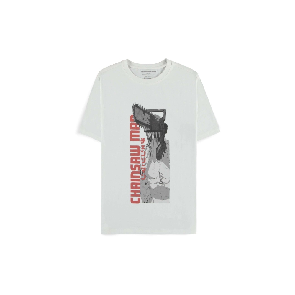 Chainsaw Man - Denji Heren Tshirt - Wit